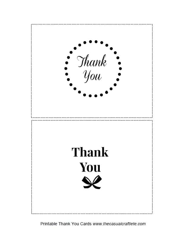 free thank you card printable