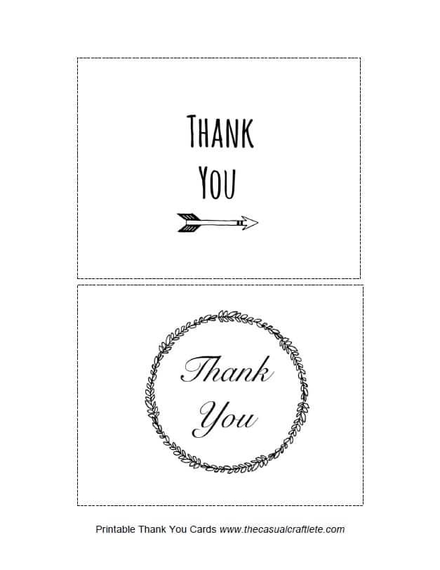 Free Printable Thank You Note Card Templates