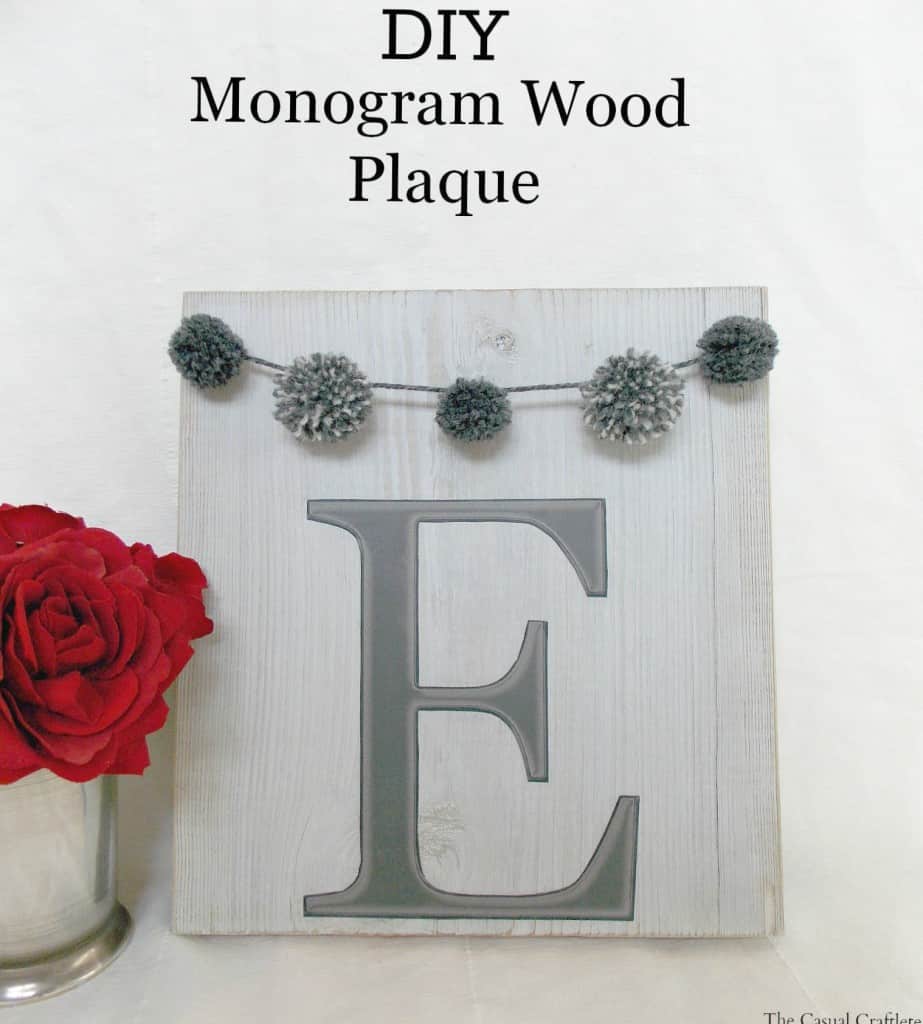 DIY Monogram Wood Plaque