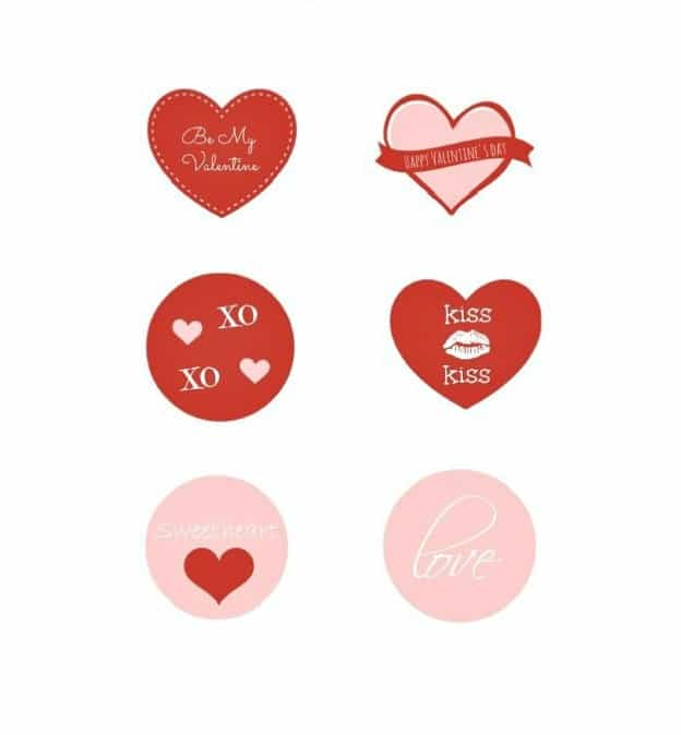 6 FREE Printable Valentine Tags