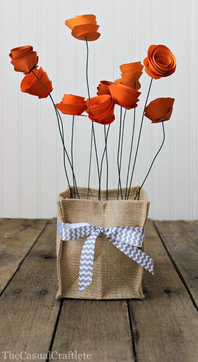 Flower Lollipop Decorative Cardboard Creative Small Red Flower