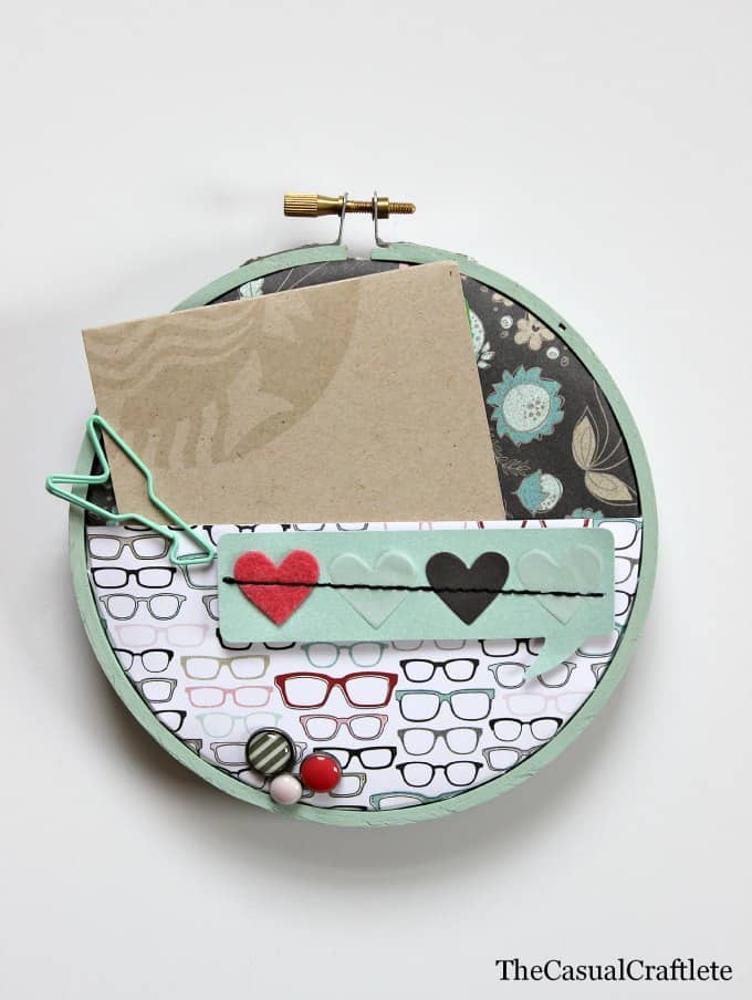 Paper Embroidery Hoop Gift Card Holder
