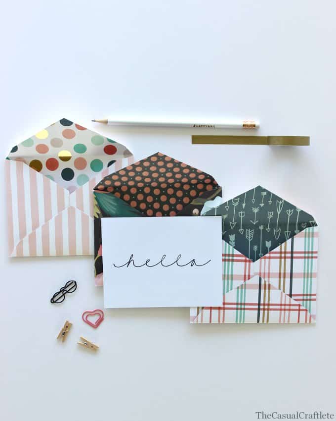 How To Make Envelopes From Scrapbook Paper Free Printable Hello Card