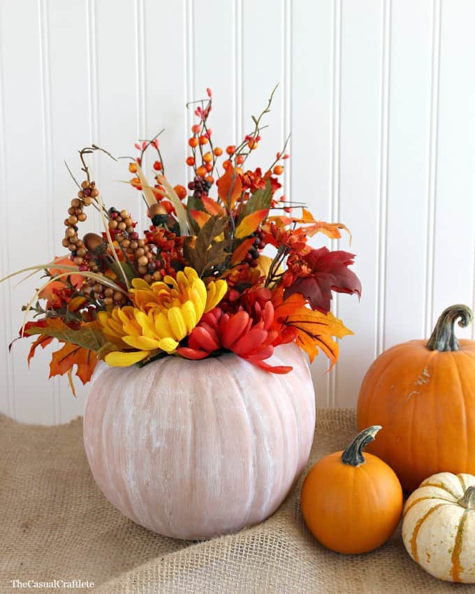 Chalky Paint Pumpkin Centerpiece