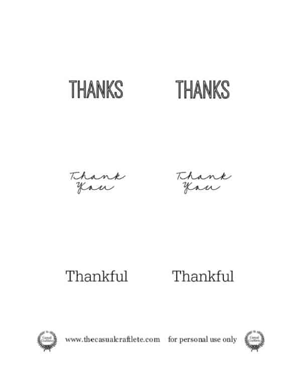 Free Printable Thank You Tags