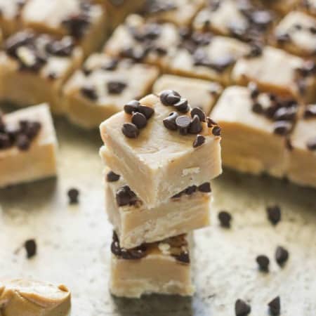 Homemade Peanut Butter Fudge with Chocolate Chips