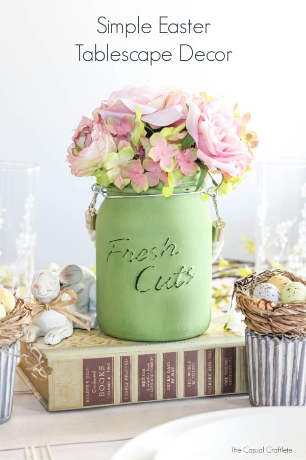 Simple Easter Tablescape Decor