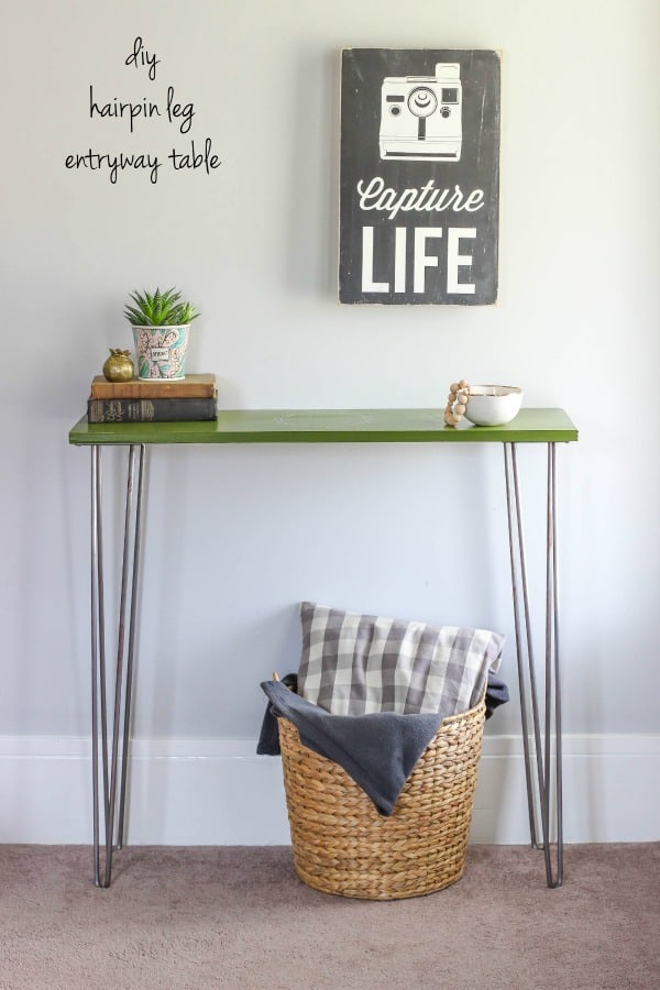Diy Hairpin Leg Entryway Table, How To Make A Console Table With Hairpin Legs