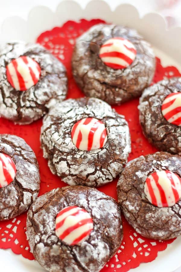 chocolate-peppermint-kiss-crinkle-cookies - Purely Katie