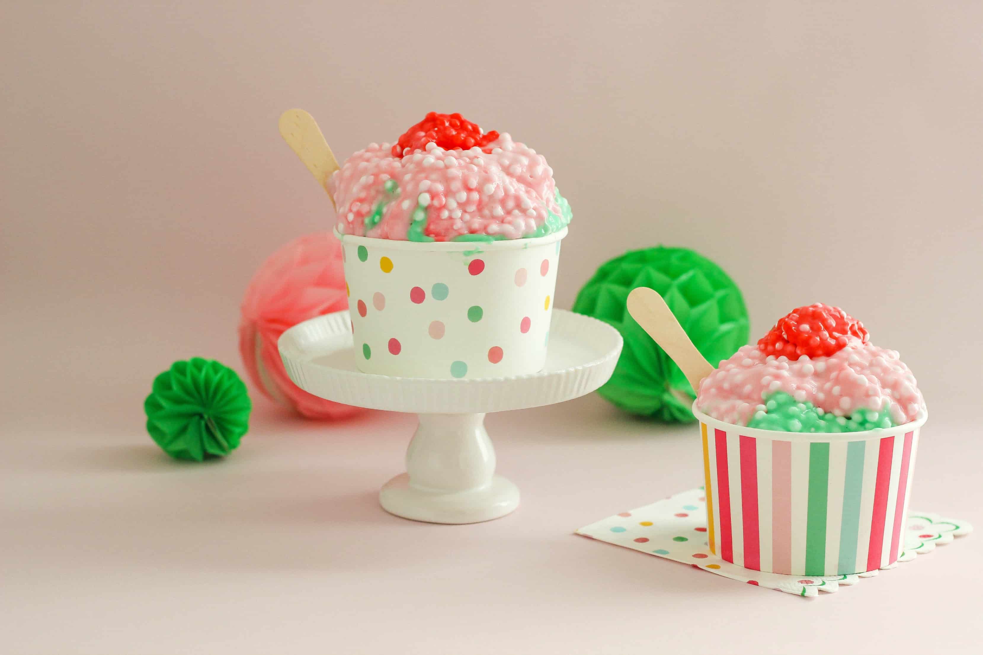 Ice Cream Sundae Fluffy Slime Recipe - Fantastic Fun & Learning