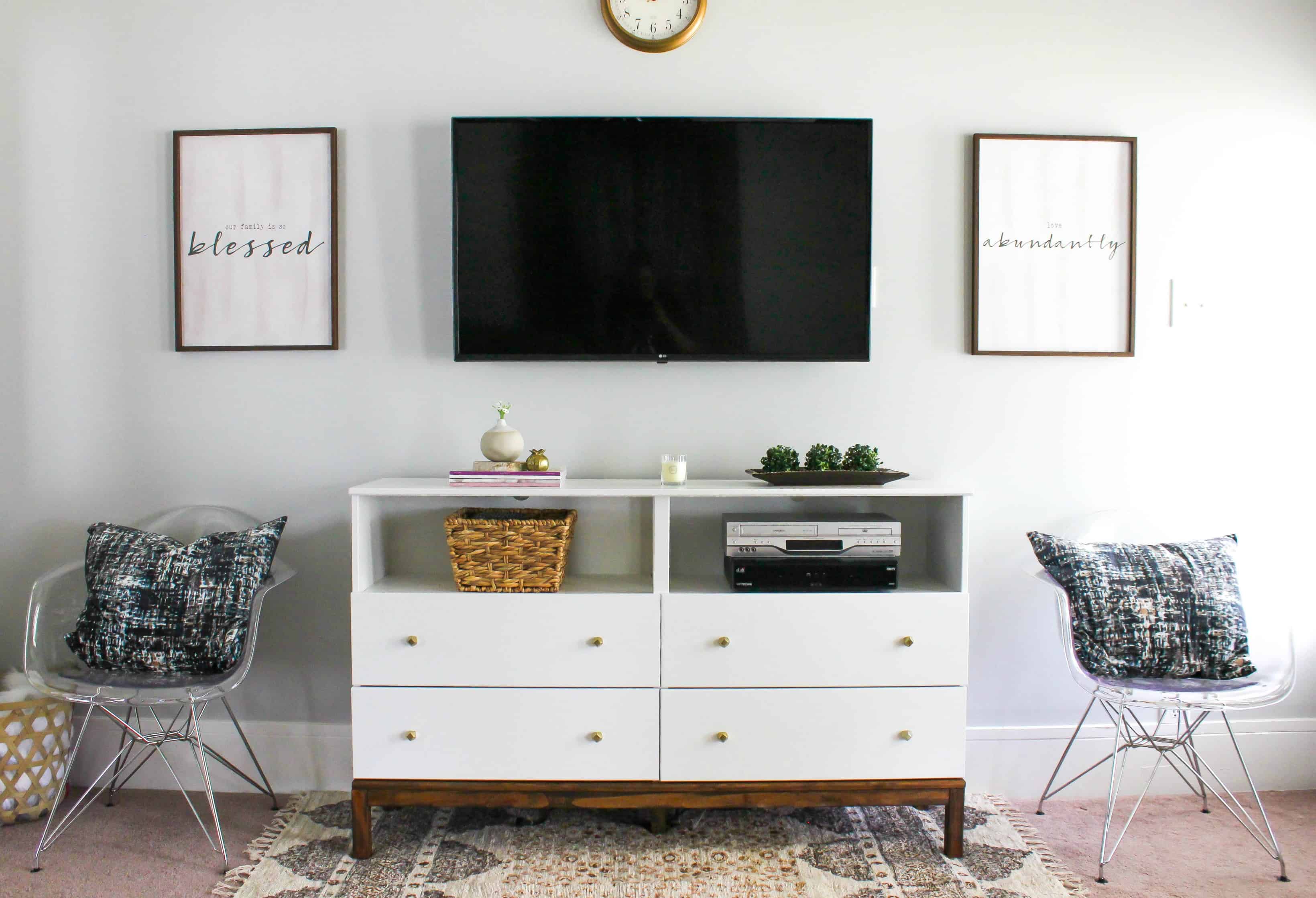 white washed baby crib