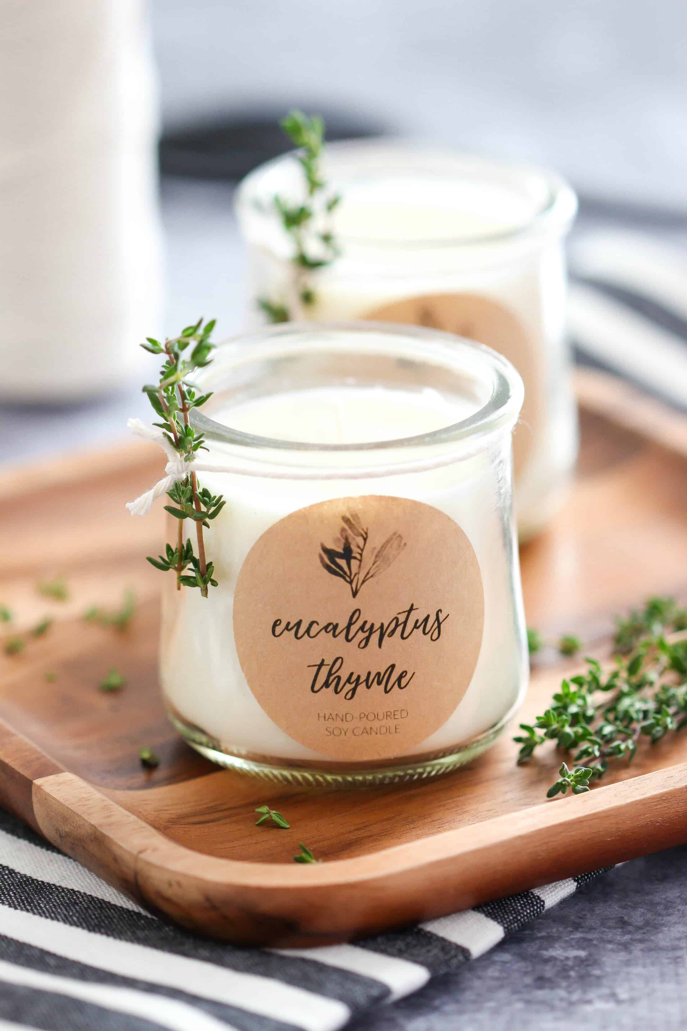 DIY Eucalyptus & Thyme Soy Candle