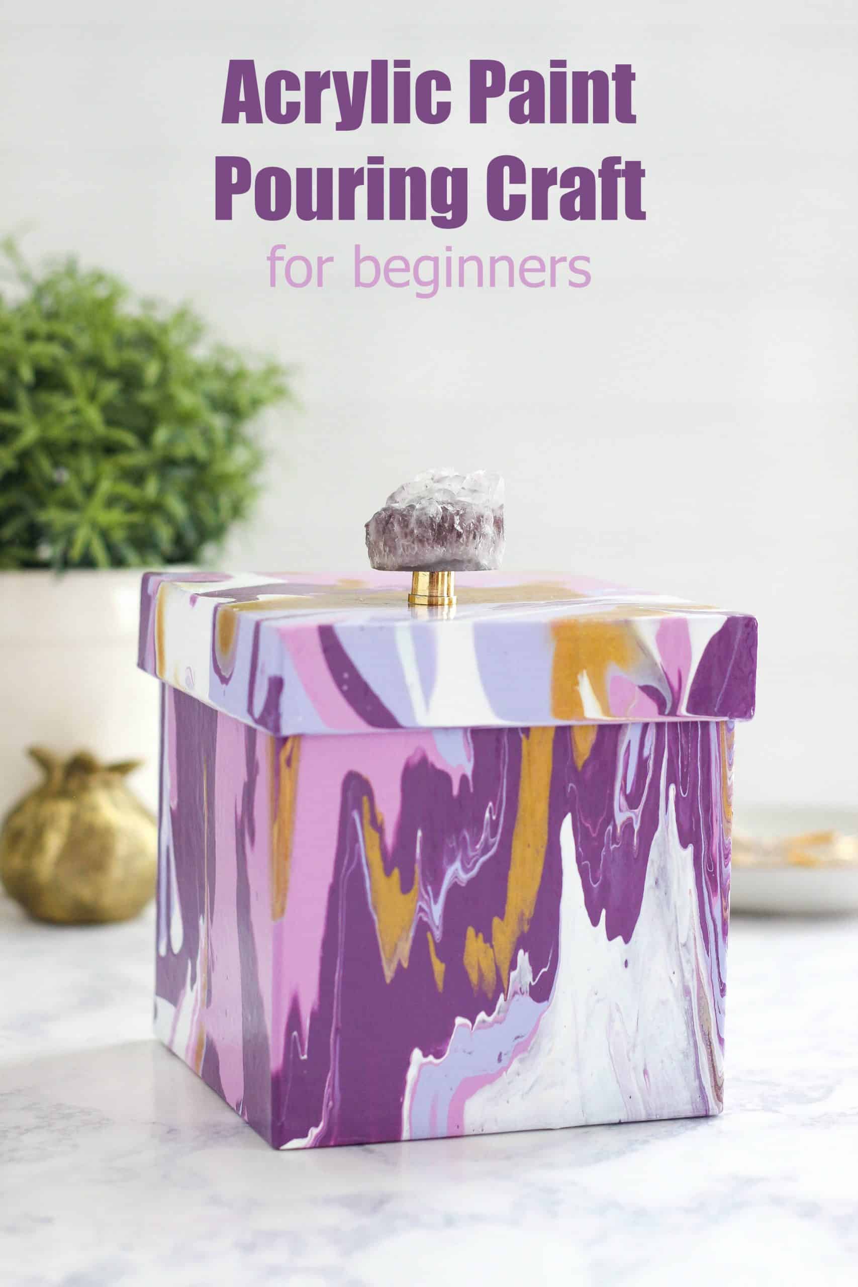 Acrylic Paint Pouring Craft for beginners