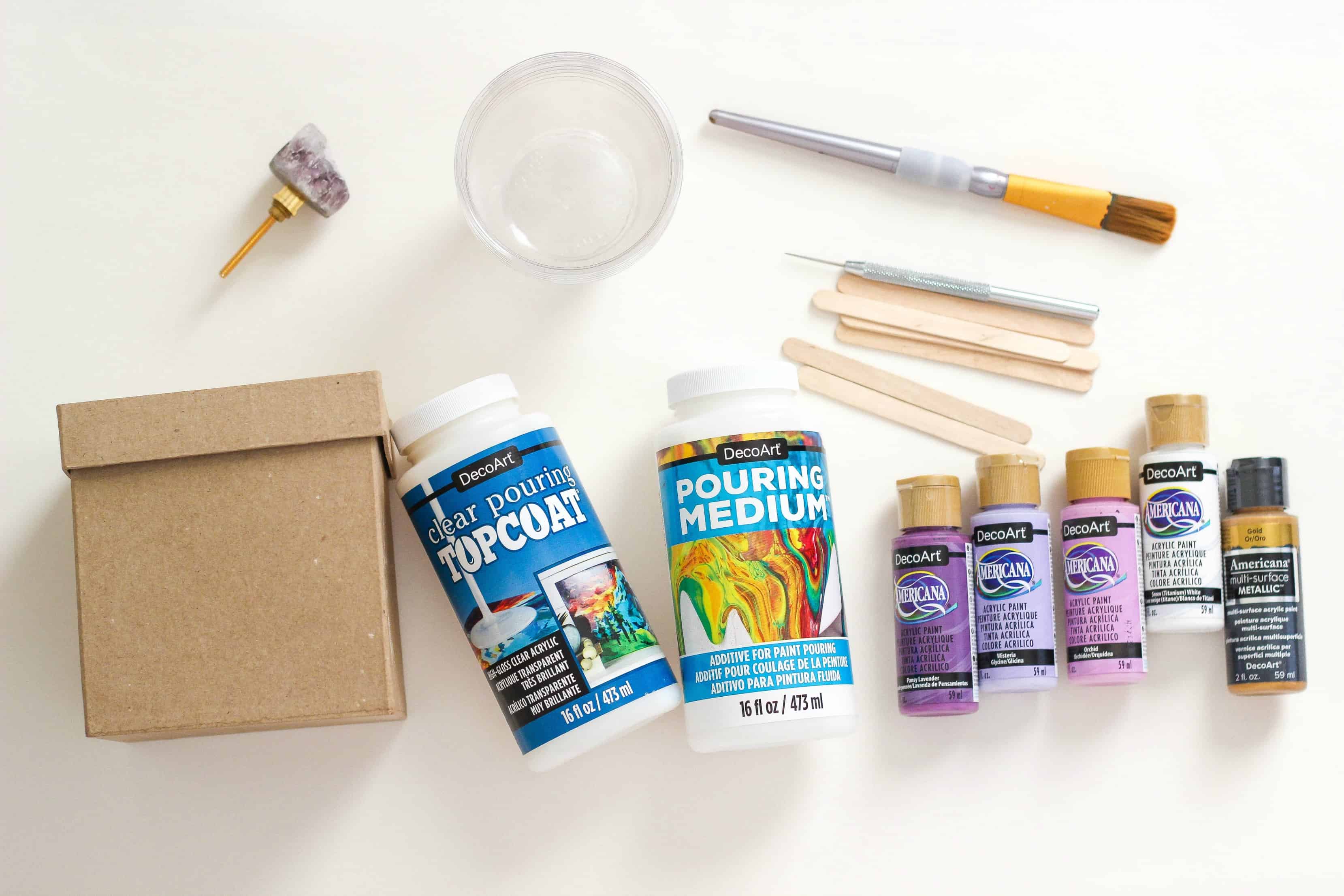 Acrylic Paint Pouring Craft for beginners