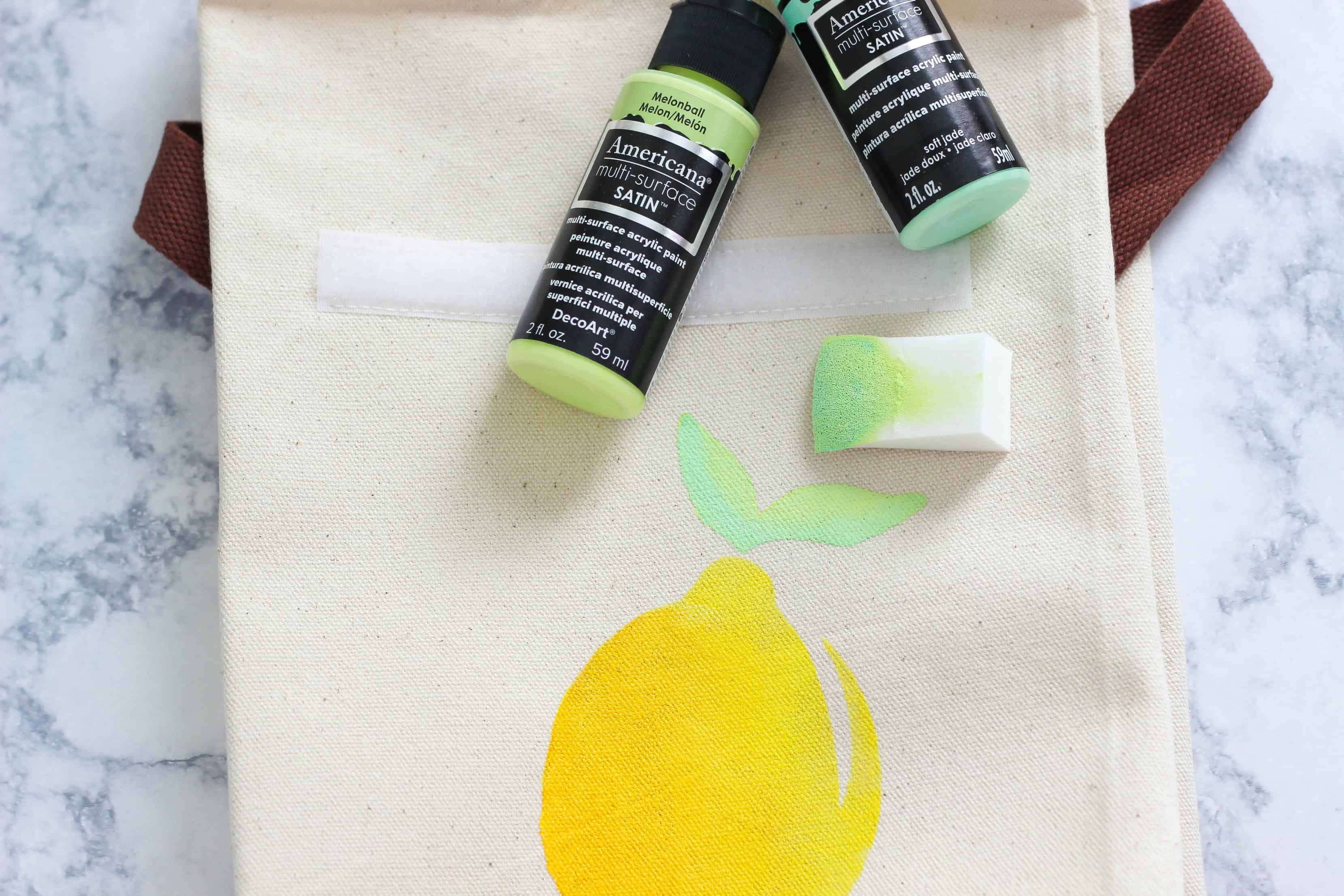 DIY Painted Lemon Bag - Delineate Your Dwelling