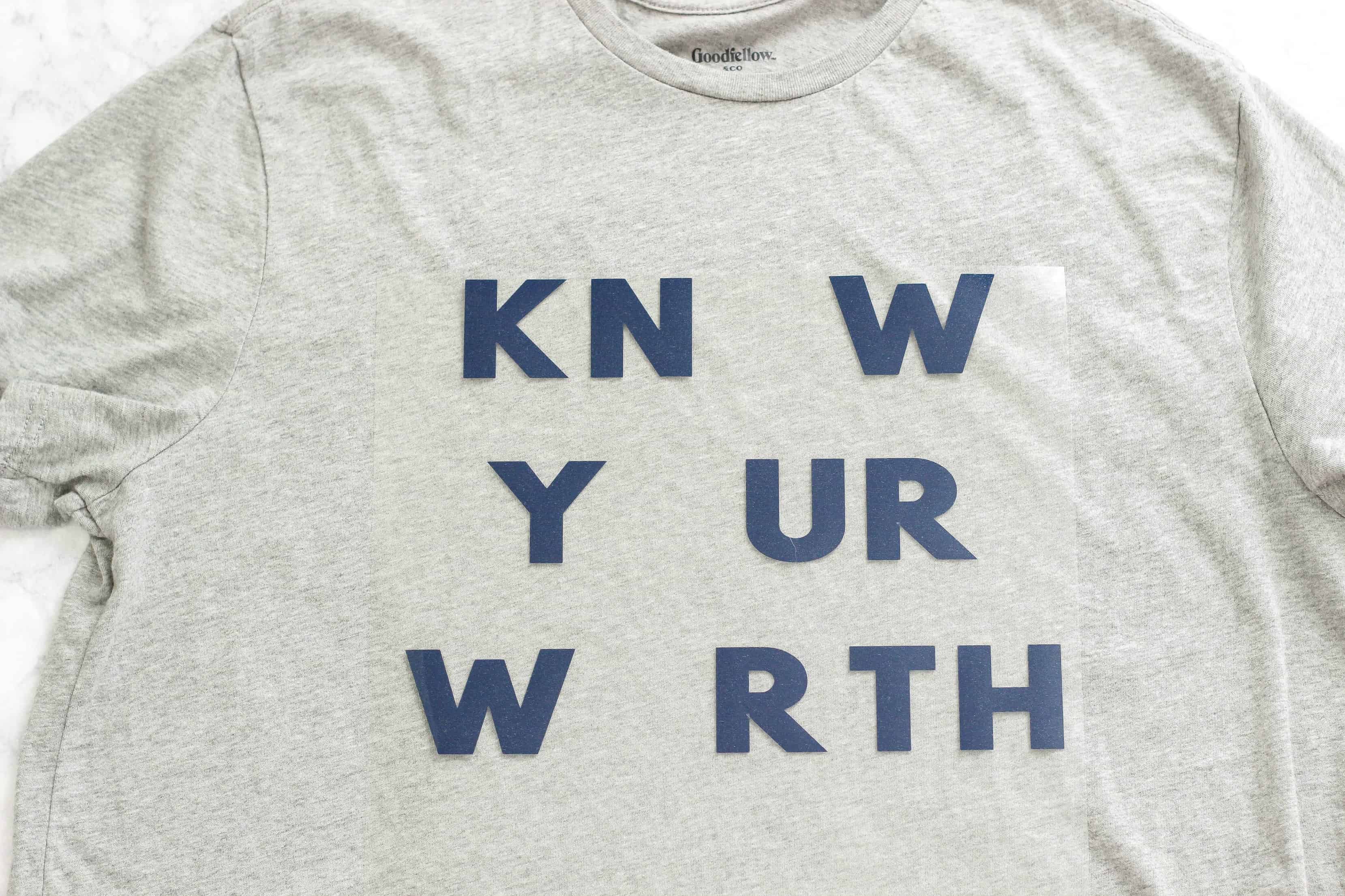 Know Your Worth Iron-On Vinyl Shirt - Purely Katie