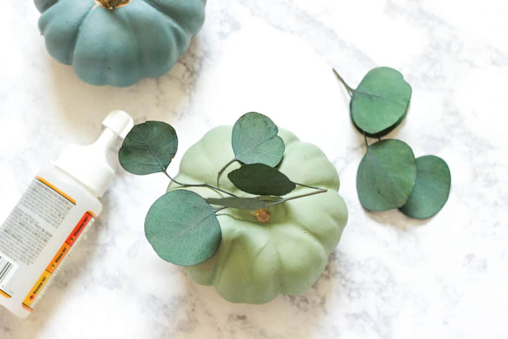 Painting pumpkins in calming colors is a great way to incorporate seasonal decor into your home for the season and save money at the same time. Learn how to easily create lovely muted tones pumpkins with the simple tutorial. #diypumpkin #pumpkins #mutedtones #falldecor #diyfalldecor
