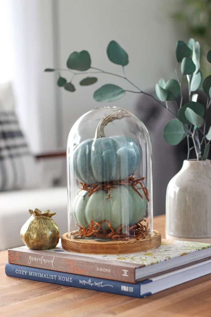 Painting pumpkins in calming colors is a great way to incorporate seasonal decor into your home for the season and save money at the same time. Learn how to easily create lovely muted tones pumpkins with the simple tutorial. #diypumpkin #pumpkins #mutedtones #falldecor #diyfalldecor