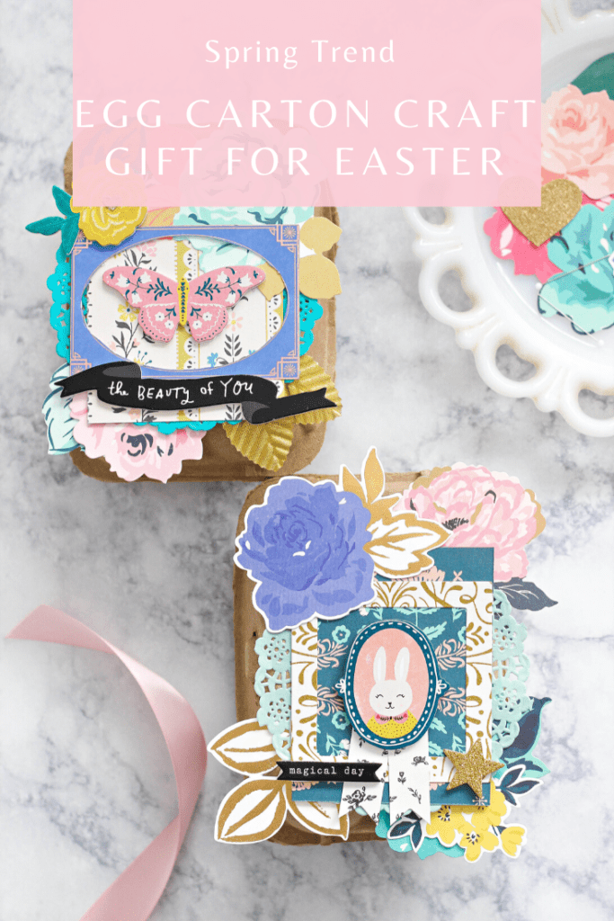 Are you in need of an easy gift idea for spring? Learn how to make a creative egg carton craft gIft for easter. A great solution to brighten someones day. #papercrafting #papercrafts #papercraft #Easter #Eastercraft #eggcarton #eggcartoncrafts #diy
