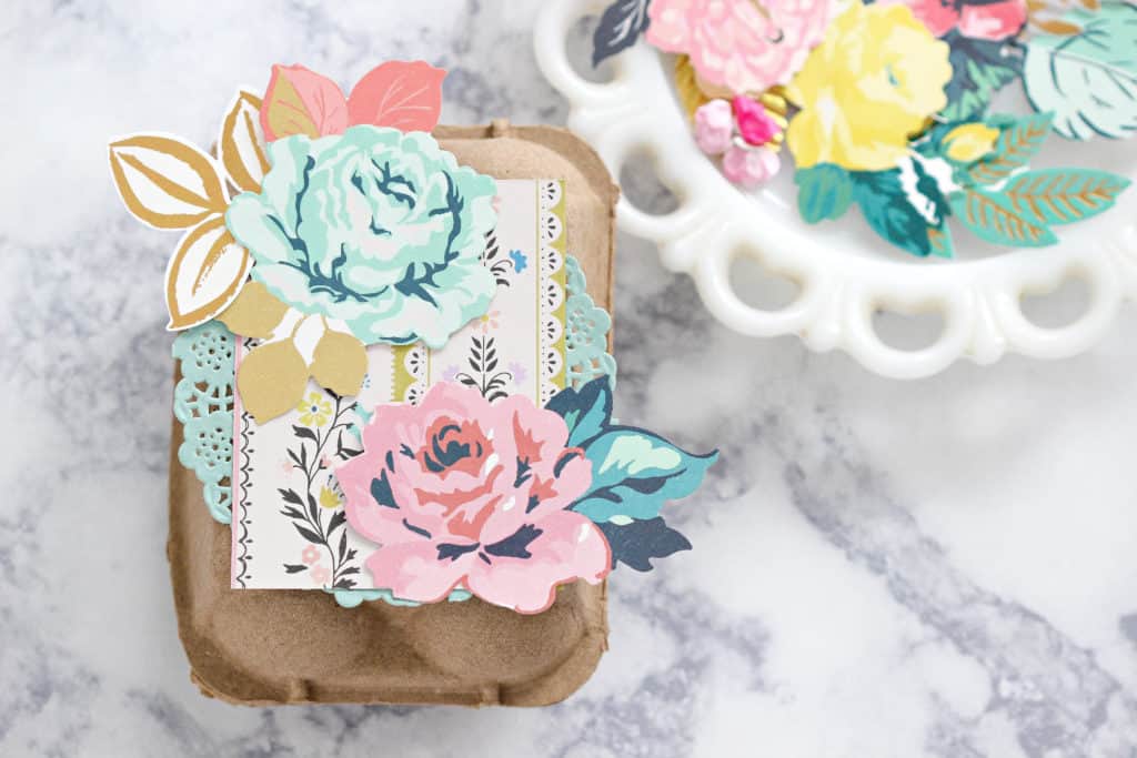 Are you in need of an easy gift idea for spring? Learn how to make a creative egg carton craft gIft for easter. A great solution to brighten someones day. #papercrafting #papercrafts #papercraft #Easter #Eastercraft #eggcarton #eggcartoncrafts #diy