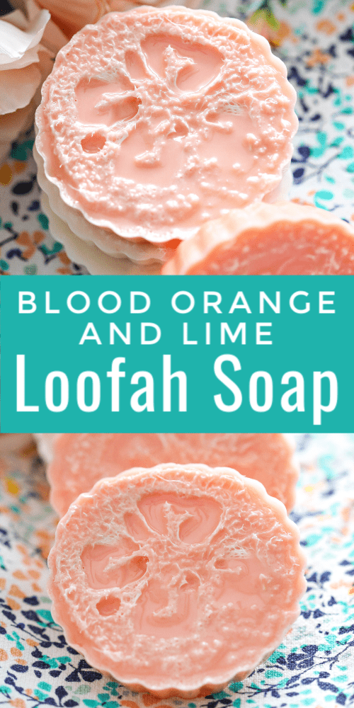  Is your dry, aching skin in need of care? Learn how to make soothing blood orange and lime loofah soap - so easy for a relaxing spa-like bath experience. #soap #loofahsoap #soapmaking #diy #giftideas