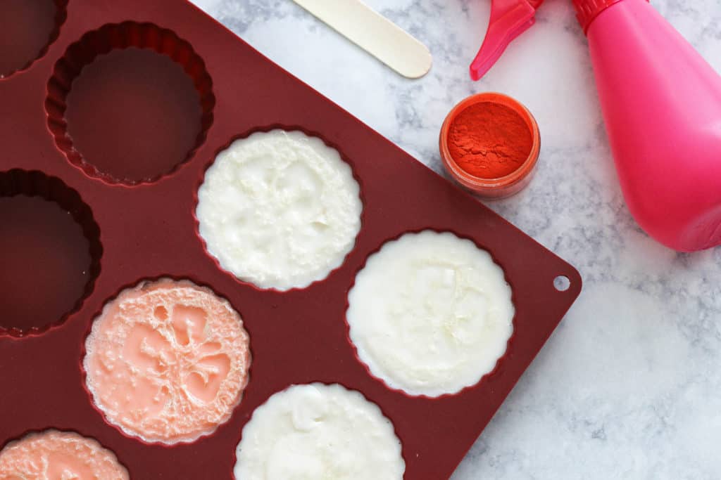 Is your dry, aching skin in need of care? Learn how to make soothing blood orange and lime loofah soap - so easy for a relaxing spa-like bath experience. #soap #loofahsoap #soapmaking #diy #giftideas