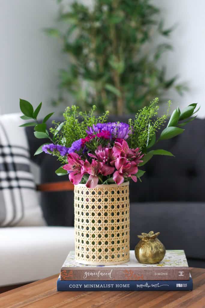 DIY Cane Vase